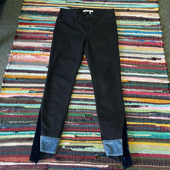 Sam Edelman The Kitten Black  Skinny  Ankle Jeans with Velvet Hemline-#1966 - Picture 8 of 15
